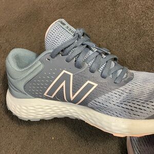 New Balance Gray and Pink Athletic Sneakers